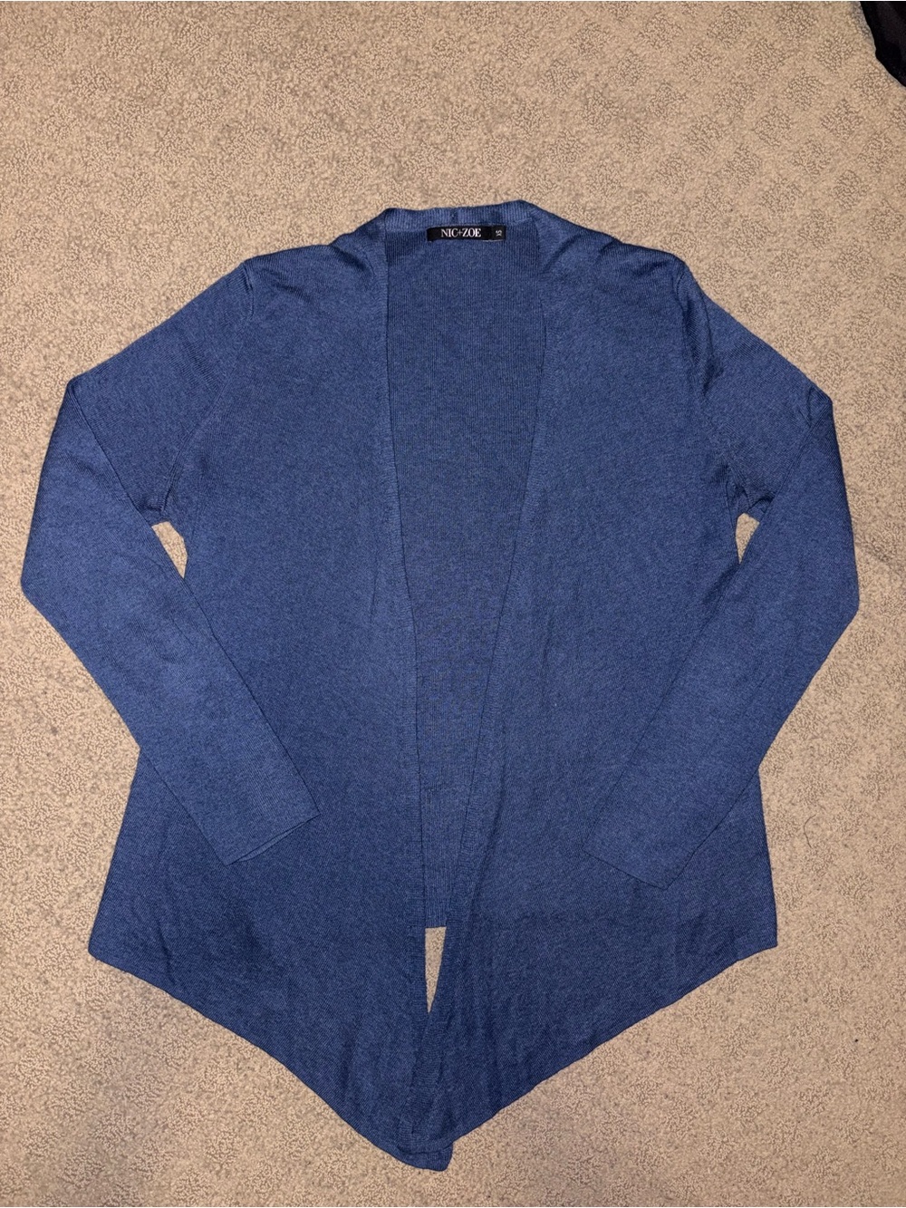 NIC+ZOE Designer Sweater/Open Drape Cardigan, Blue, Women’s Size XS. Like New!:)